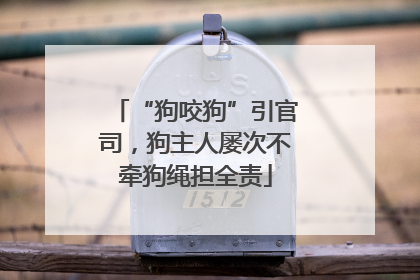 “狗咬狗”引官司，狗主人屡次不牵狗绳担全责