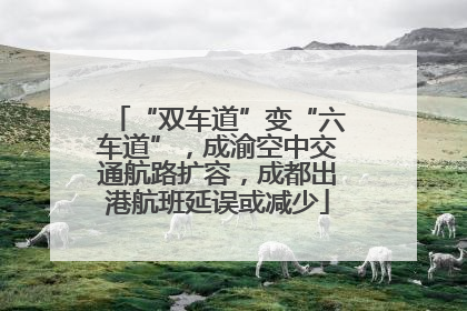 “双车道”变“六车道”，成渝空中交通航路扩容，成都出港航班延误或减少