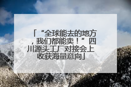 “全球能去的地方，我们都能卖！”四川源头工厂对接会上收获海量意向