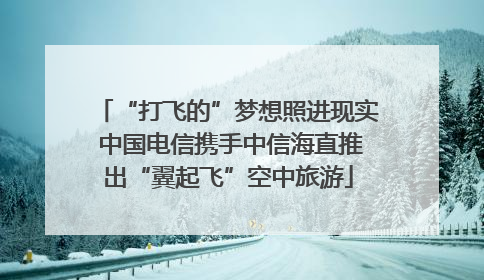 “打飞的”梦想照进现实 中国电信携手中信海直推出“翼起飞”空中旅游