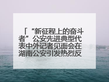 “新征程上的奋斗者”公安先进典型代表中外记者见面会在湖南公安引发热烈反响(二)