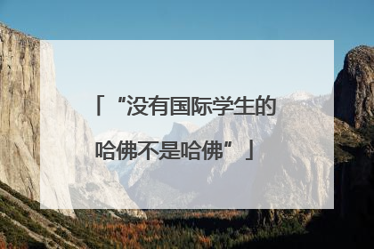 “没有国际学生的哈佛不是哈佛”