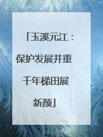 玉溪元江：保护发展并重 千年梯田展新颜