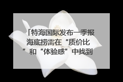 特海国际发布一季报 海底捞需在“质价比”和“体验感”中找到平衡｜新经济观察