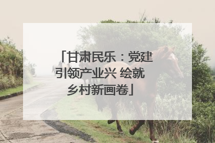 甘肃民乐：党建引领产业兴 绘就乡村新画卷