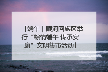 端午｜顺河回族区举行“粽情端午 传承安康”文明集市活动