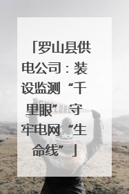 罗山县供电公司：装设监测“千里眼” 守牢电网“生命线”