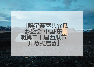 群星荟萃共襄瓜乡盛会 中国·东明第二十届西瓜节开幕式启幕
