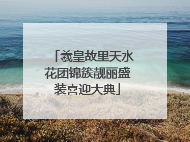 羲皇故里天水花团锦簇靓丽盛装喜迎大典