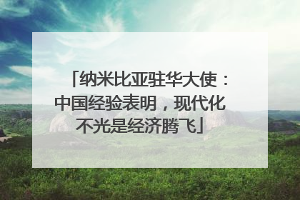 纳米比亚驻华大使：中国经验表明，现代化不光是经济腾飞