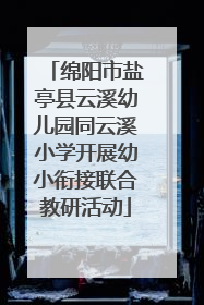绵阳市盐亭县云溪幼儿园同云溪小学开展幼小衔接联合教研活动