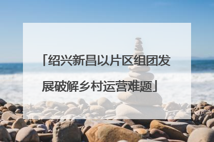 绍兴新昌以片区组团发展破解乡村运营难题