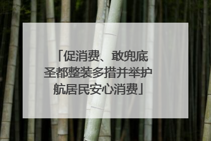 促消费、敢兜底 圣都整装多措并举护航居民安心消费