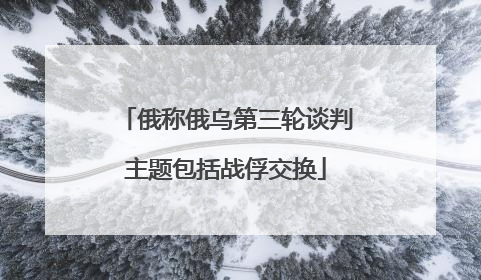 俄称俄乌第三轮谈判主题包括战俘交换