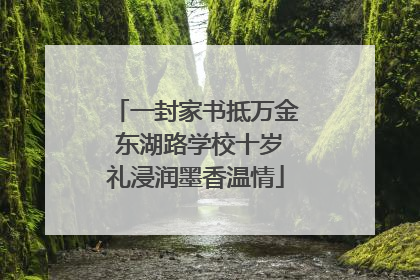 一封家书抵万金 东湖路学校十岁礼浸润墨香温情