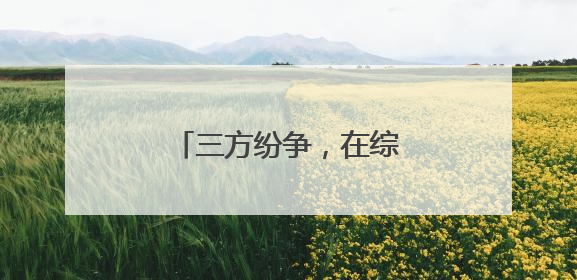 三方纷争，在综治中心了了！