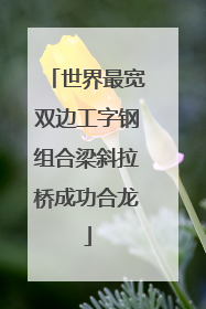 世界最宽双边工字钢组合梁斜拉桥成功合龙