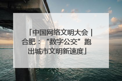 中国网络文明大会｜合肥：“数字公交”跑出城市文明新速度