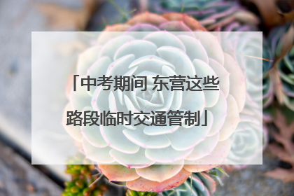 中考期间 东营这些路段临时交通管制