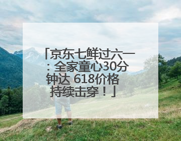 京东七鲜过六一：全家童心30分钟达 618价格持续击穿！