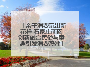 亲子消费玩出新花样 石家庄商圈创新融合民俗与童趣引发消费热潮