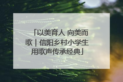 以美育人 向美而歌｜信阳乡村小学生用歌声传承经典