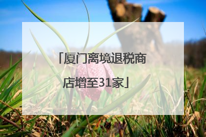 厦门离境退税商店增至31家