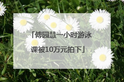 傅园慧一小时游泳课被10万元拍下