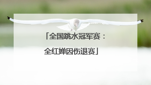 全国跳水冠军赛：全红婵因伤退赛