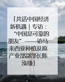 共话中国经济新机遇｜专访：“中国是可靠的朋友”——访马来西亚种植及原产业部副部长陈泓缣