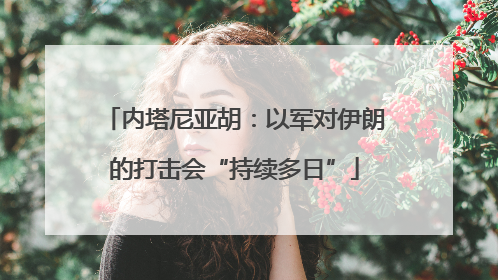 内塔尼亚胡：以军对伊朗的打击会“持续多日”