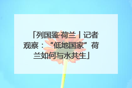 列国鉴·荷兰丨记者观察：“低地国家”荷兰如何与水共生