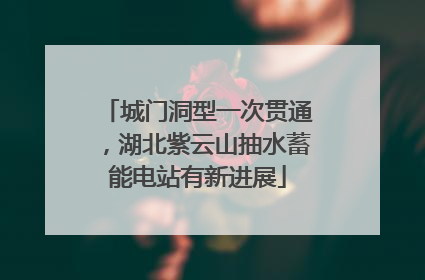 城门洞型一次贯通，湖北紫云山抽水蓄能电站有新进展