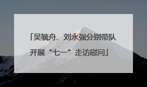 吴毓舟、刘永强分别带队开展“七一”走访慰问