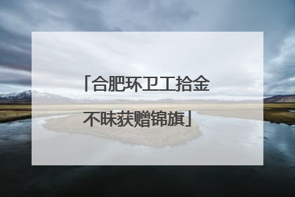 合肥环卫工拾金不昧获赠锦旗