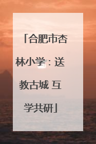 合肥市杏林小学：送教古城 互学共研