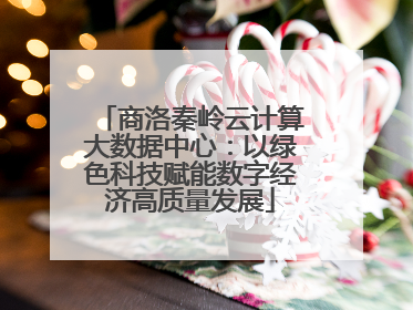 商洛秦岭云计算大数据中心：以绿色科技赋能数字经济高质量发展