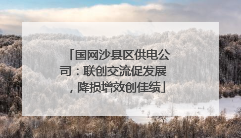 国网沙县区供电公司：联创交流促发展，降损增效创佳绩