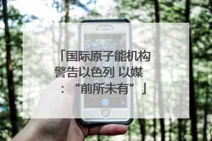 国际原子能机构警告以色列 以媒：“前所未有”