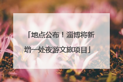 地点公布！淄博将新增一处夜游文旅项目