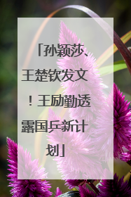 孙颖莎、王楚钦发文！王励勤透露国乒新计划