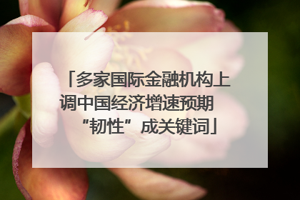 多家国际金融机构上调中国经济增速预期 “韧性”成关键词