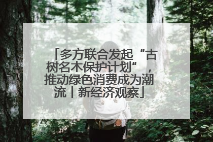 多方联合发起“古树名木保护计划”，推动绿色消费成为潮流丨新经济观察