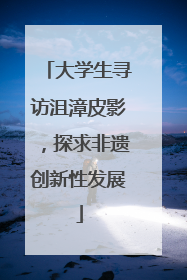 大学生寻访沮漳皮影，探求非遗创新性发展