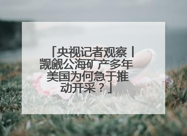 央视记者观察丨觊觎公海矿产多年 美国为何急于推动开采？