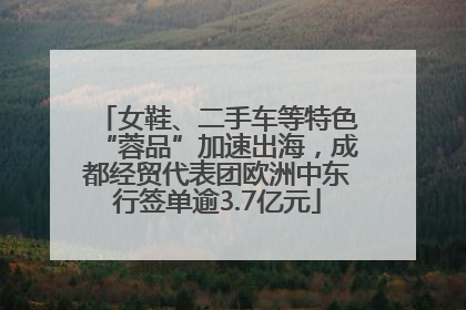 女鞋、二手车等特色“蓉品”加速出海，成都经贸代表团欧洲中东行签单逾3.7亿元