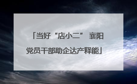 当好“店小二” 襄阳党员干部助企达产释能