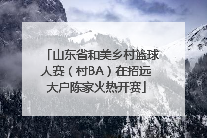 山东省和美乡村篮球大赛（村BA）在招远大户陈家火热开赛
