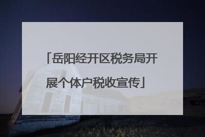 岳阳经开区税务局开展个体户税收宣传