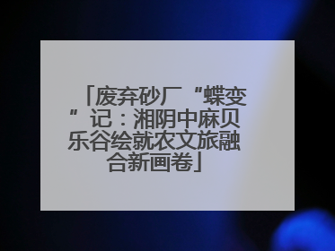 废弃砂厂“蝶变”记：湘阴中麻贝乐谷绘就农文旅融合新画卷